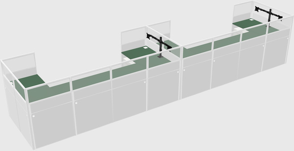 U-shaped cubicle