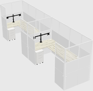 U-shaped cubicle