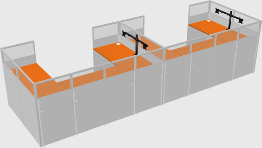 U-shaped cubicle