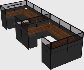 U-shaped cubicle
