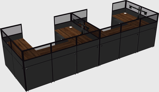 U-shaped cubicle