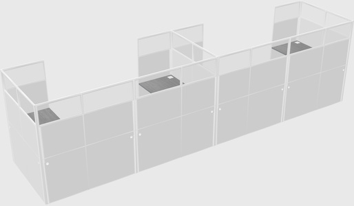 U-shaped cubicle