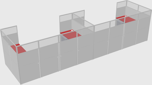 U-shaped cubicle