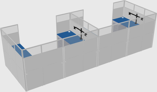 U-shaped cubicle