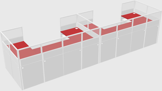 U-shaped cubicle
