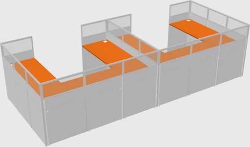 Cabine en u