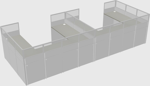 U-shaped cubicle