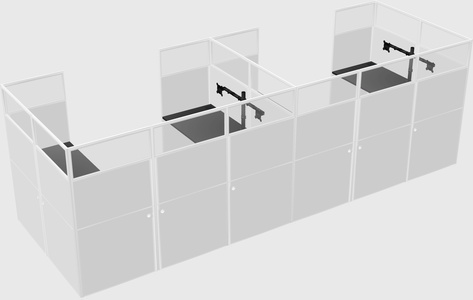 U-shaped cubicle