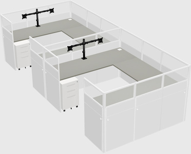 U-shaped cubicle