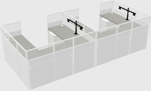 U-shaped cubicle