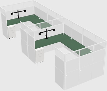 U-shaped cubicle