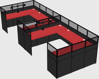 U-shaped cubicle