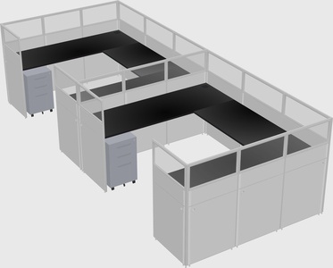 U-shaped cubicle
