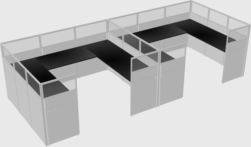 U-shaped cubicle