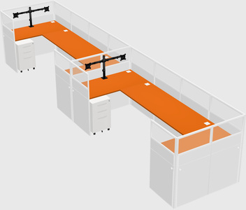 U-shaped cubicle