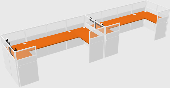 U-shaped cubicle