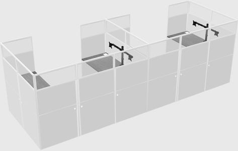 U-shaped cubicle
