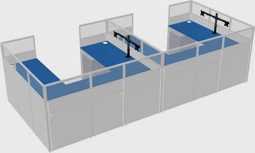 U-shaped cubicle