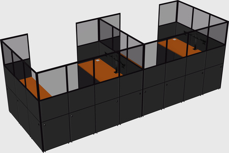 U-shaped cubicle