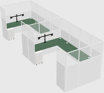 U-shaped cubicle