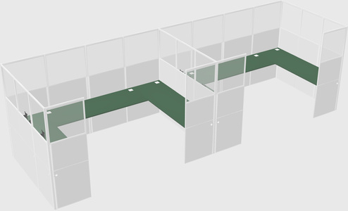 U-shaped cubicle