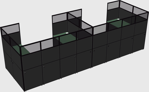 U-shaped cubicle