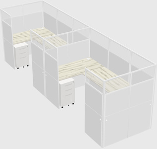 U-shaped cubicle