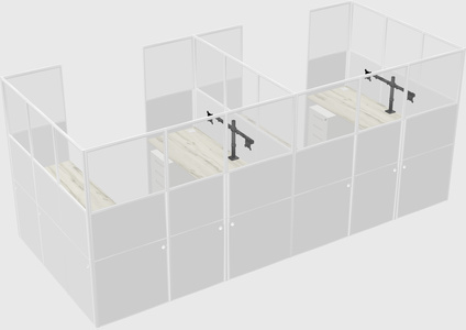 U-shaped cubicle