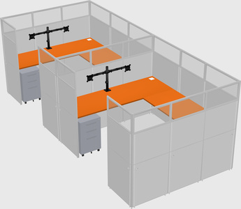 U-shaped cubicle