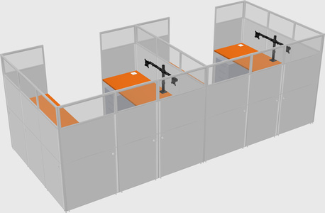 U-shaped cubicle
