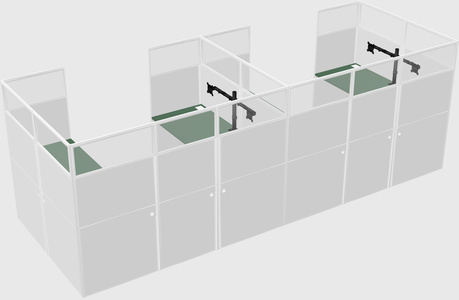 U-shaped cubicle
