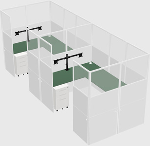 U-shaped cubicle