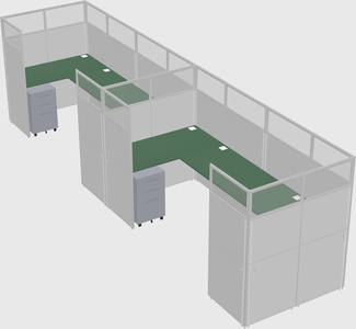 U-shaped cubicle