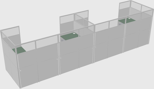 U-shaped cubicle