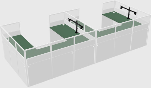 U-shaped cubicle