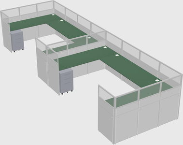 U-shaped cubicle
