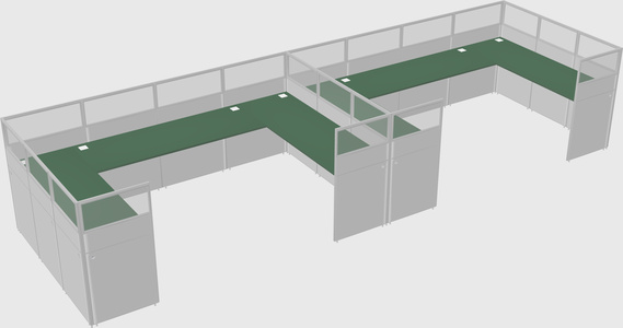 U-shaped cubicle