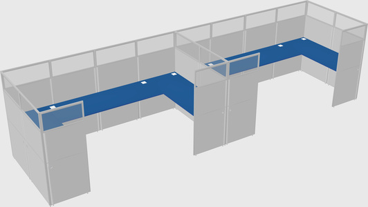 U-shaped cubicle