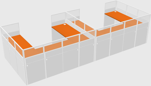 U-shaped cubicle