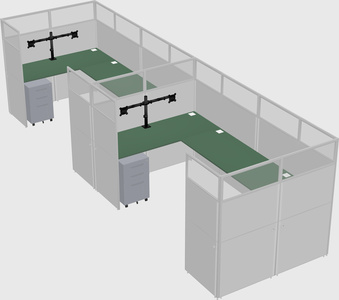U-shaped cubicle