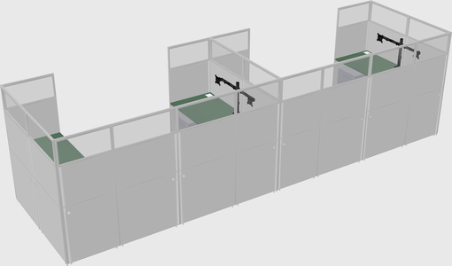 U-shaped cubicle