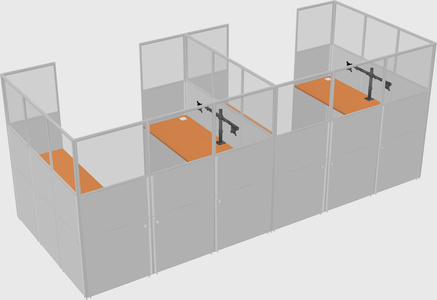 U-shaped cubicle