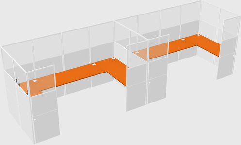 U-shaped cubicle