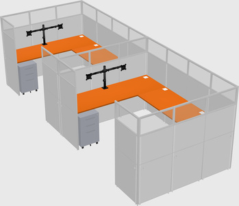 U-shaped cubicle