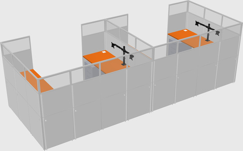 U-shaped cubicle