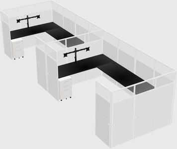 U-shaped cubicle