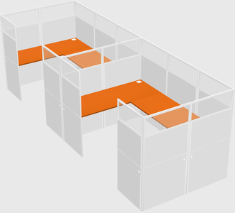 U-shaped cubicle