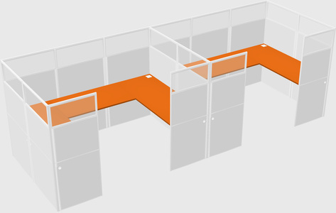 U-shaped cubicle