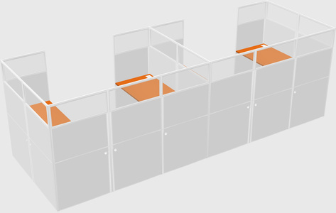 U-shaped cubicle
