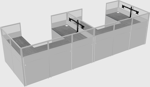 U-shaped cubicle
